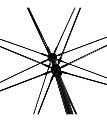 Bardzo duża parasolka w kolorze czerwonym, z rączką stylizowaną na drewno