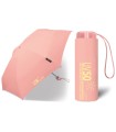 Parasolka przeciwsłoneczna  UV SPF 50 i przeciwdeszczowa Happy Rain, kieszonkowa 16 cm, różowa