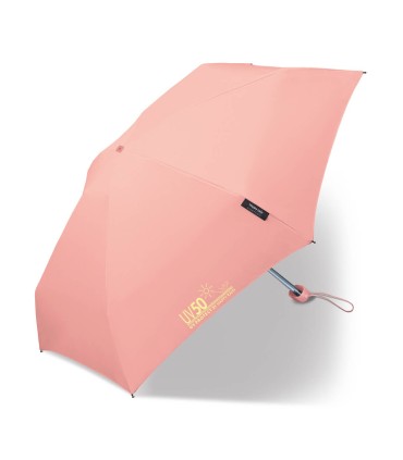 Parasolka przeciwsłoneczna  UV SPF 50 i przeciwdeszczowa Happy Rain, kieszonkowa 16 cm, różowa