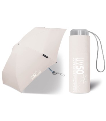Parasolka przeciwsłoneczna  UV SPF 50 i przeciwdeszczowa Happy Rain, kieszonkowa 16 cm