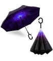 Parasol odwrócony Revers Galaxy z podwójnym materiałem wzorzysty