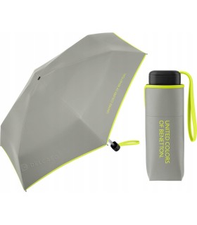 Parasolka Benetton kieszonkowa ULTRA MINI 17 cm z kontrastową lamówką