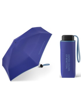 Parasolka do kieszeni lub torebki 17 cm składana na 5 BENETTON, niebieska