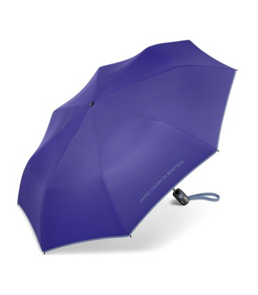 Automatyczna parasolka do torebki BENETTON z kontrastową lamówką, niebieska