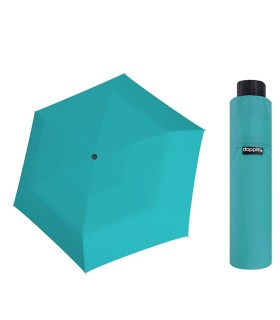 Parasolka damska do kieszeni lub torebki DOPPLER Fiber Havanna tylko 140 g, błękitna