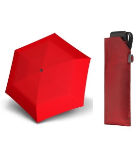 Płaska parasolka DOPPLER CARBONSTEEL SLIM do kieszeni, torebki, czerwona