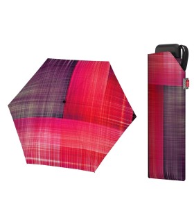 Płaska parasolka DOPPLER CARBONSTEEL SLIM do kieszeni, torebki, czerwona