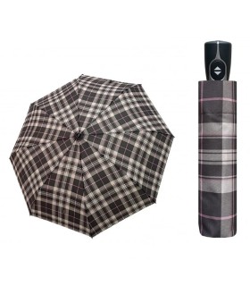 Automatyczna parasolka męska do teczki DOPPLER Fiber Magic, granatowa w kratę