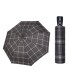 Automatyczna parasolka męska do teczki DOPPLER Fiber Magic, czarna w kratę