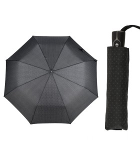 Automatyczna parasolka męska do teczki DOPPLER Fiber Magic, czarna w romby
