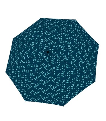 Automatyczna parasolka damska do torebki DOPPLER Fiber Magic, niebieska w listki