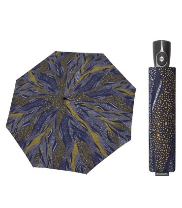 Automatyczna parasolka damska do torebki DOPPLER Fiber Magic, niebieska