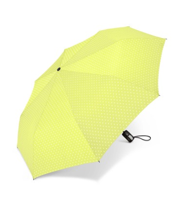 Automatyczna parasolka do torebki 29 cm HAPPY RAIN w groszki żółta