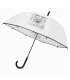 PARASOLKA DŁUGA AUTOMATYCZNA 98 CM, MLECZNA, FUNNY RAIN KOT