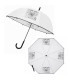 PARASOLKA DŁUGA AUTOMATYCZNA 98 CM, MLECZNA, FUNNY RAIN KOT
