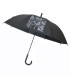 PARASOLKA DŁUGA AUTOMATYCZNA 98 CM, CZARNA, FUNNY RAIN PIES