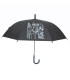 PARASOLKA DŁUGA AUTOMATYCZNA 98 CM, CZARNA, FUNNY RAIN PIES