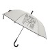 PARASOLKA DŁUGA AUTOMATYCZNA 98 CM, MLECZNA, FUNNY RAIN KOT