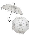 PARASOLKA DŁUGA AUTOMATYCZNA 98 CM, MLECZNA, FUNNY RAIN PIES